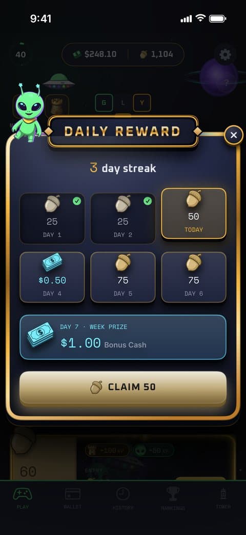 The daily reward