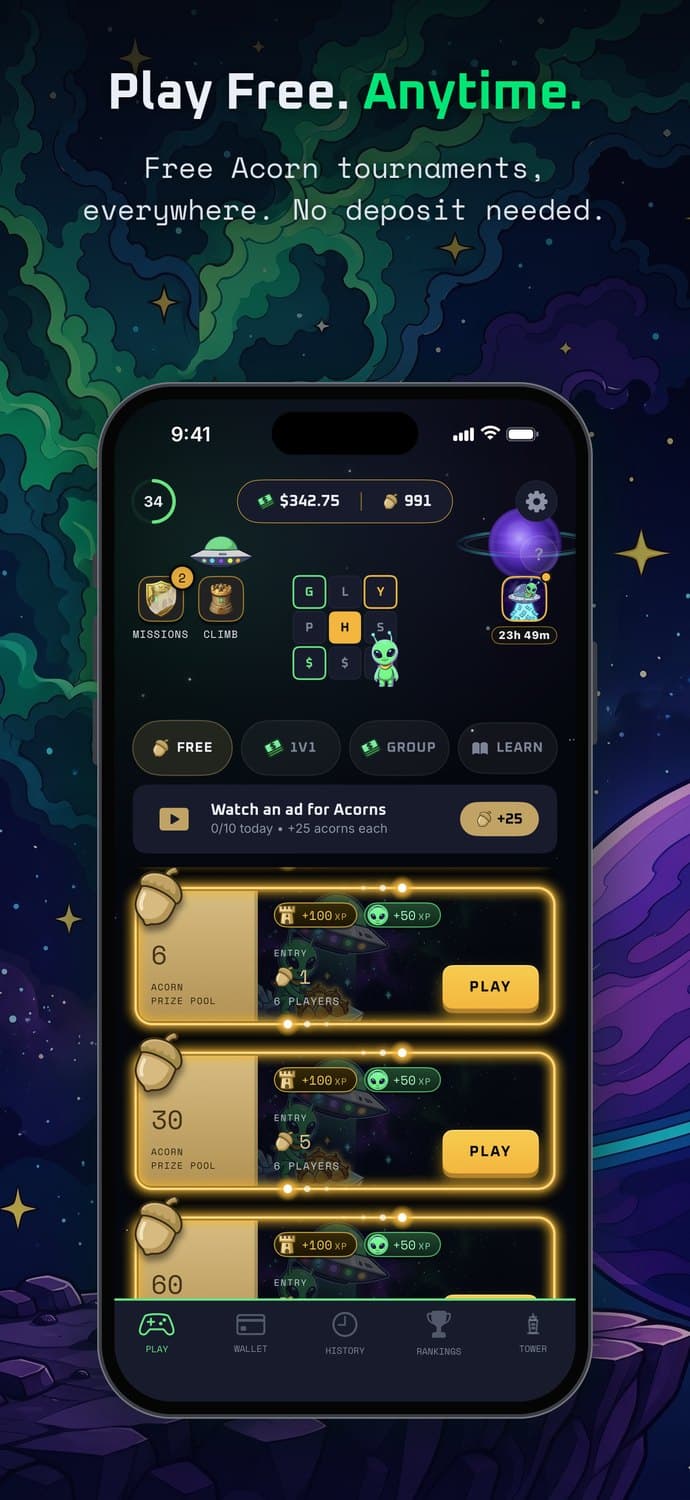 Play free, anytime